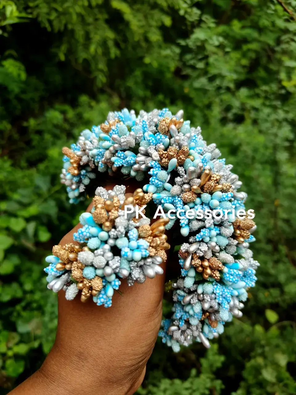 Skyblue×gold×silver pollen veni
